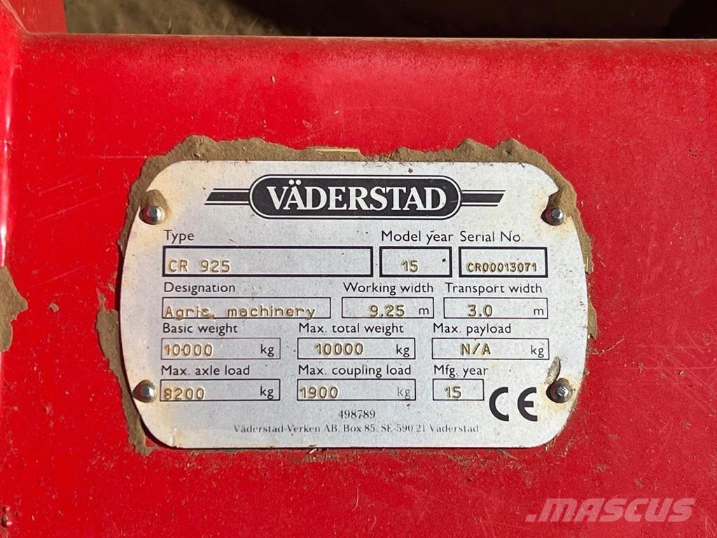 Väderstad CR925 Pulluklar