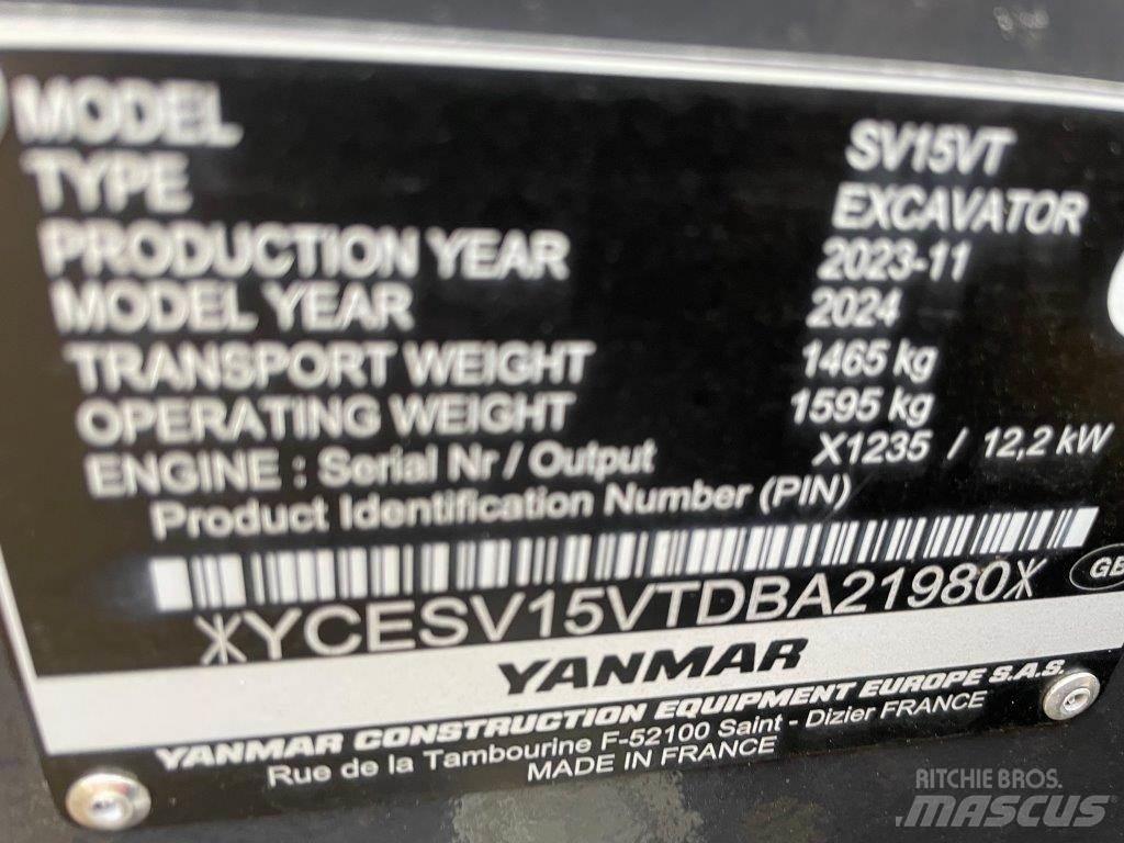 Yanmar SV15VT Midi ekskavatörler 7 - 12 t