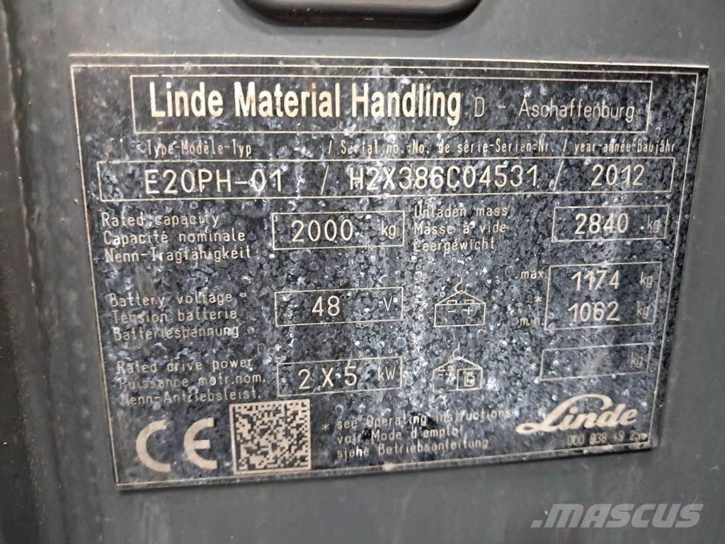Linde E20PH-01 Elektrikli forkliftler