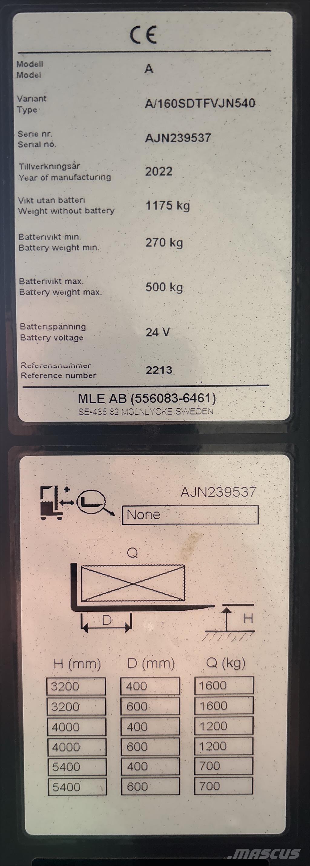 Atlet A160 Akülü depo ekipmanları