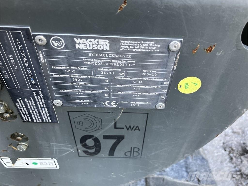 Wacker Neuson EZ 53 Mini ekskavatörler, 7 tona dek
