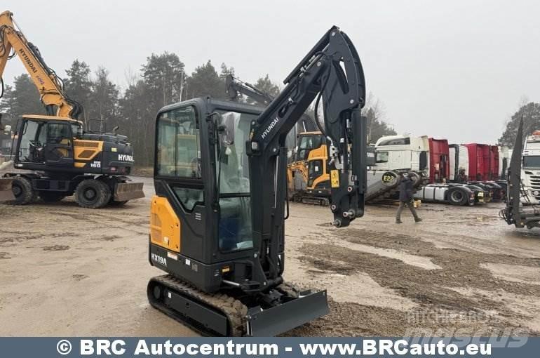 Hyundai HX19A Mini ekskavatörler, 7 tona dek
