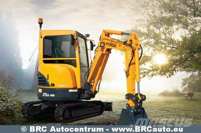 Hyundai R25Z-9AK Mini ekskavatörler, 7 tona dek