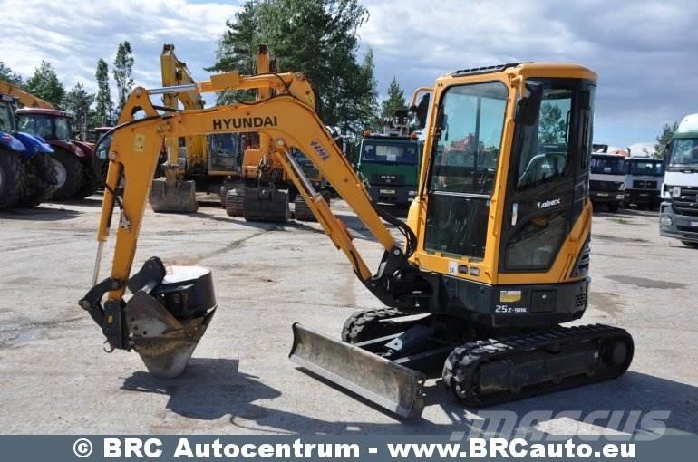Hyundai R25Z-9AK Mini ekskavatörler, 7 tona dek