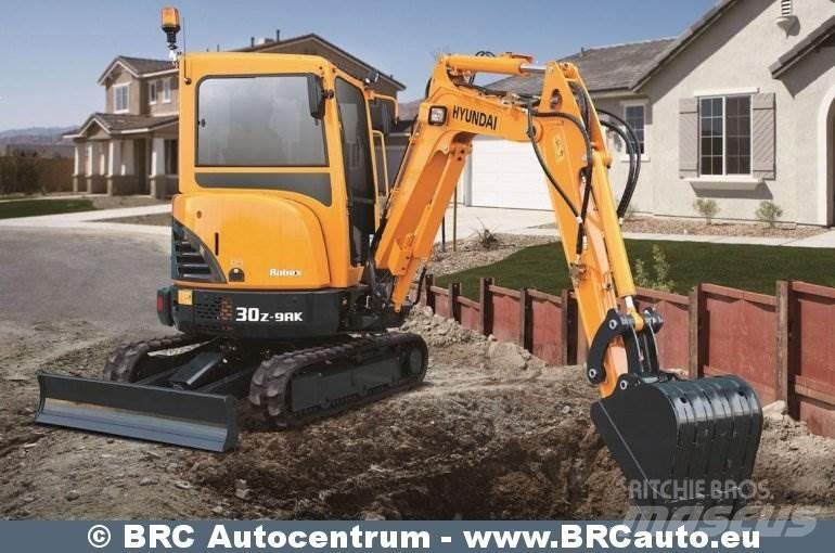 Hyundai R30Z-9AK Mini ekskavatörler, 7 tona dek
