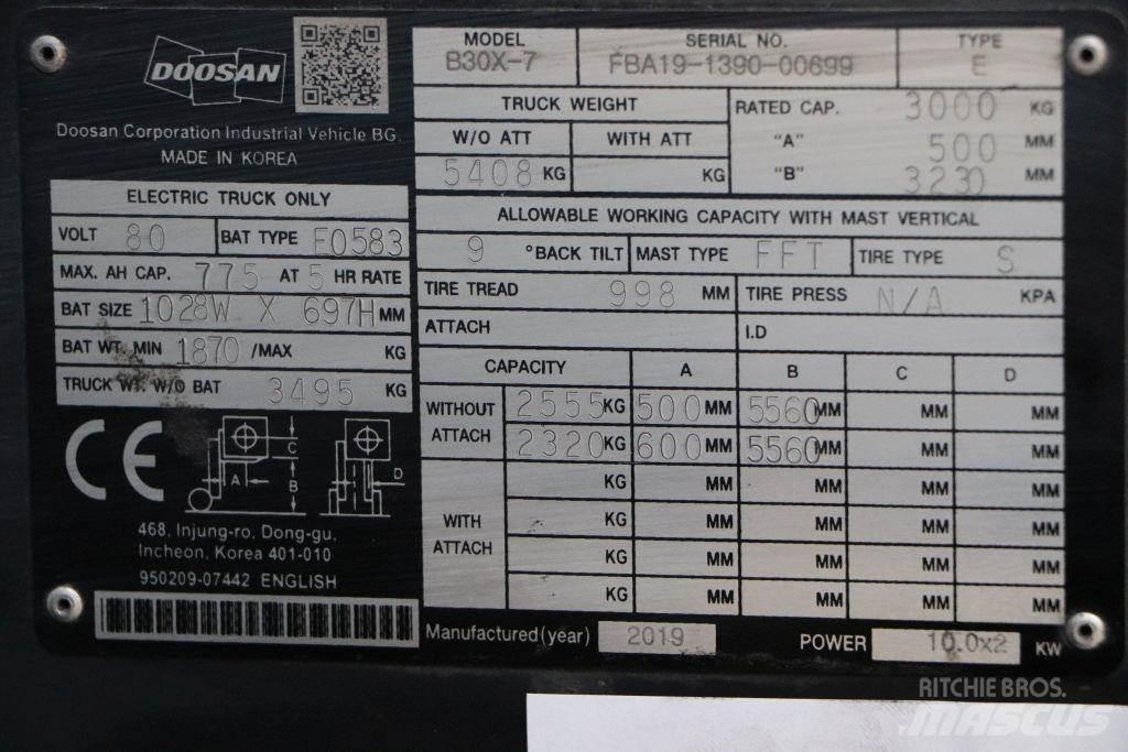 Doosan B30X-7 Elektrikli forkliftler