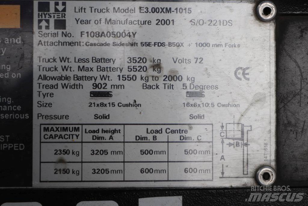 Hyster E3.00XM Elektrikli forkliftler
