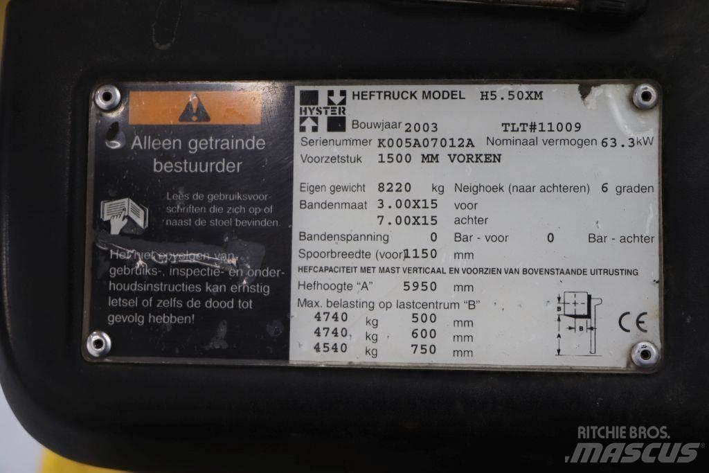 Hyster H5.50XM LPG'li forkliftler