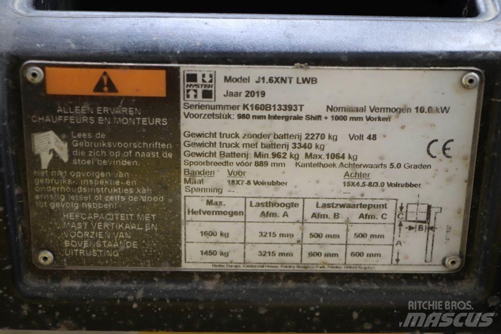 Hyster J1.6XNT Elektrikli forkliftler