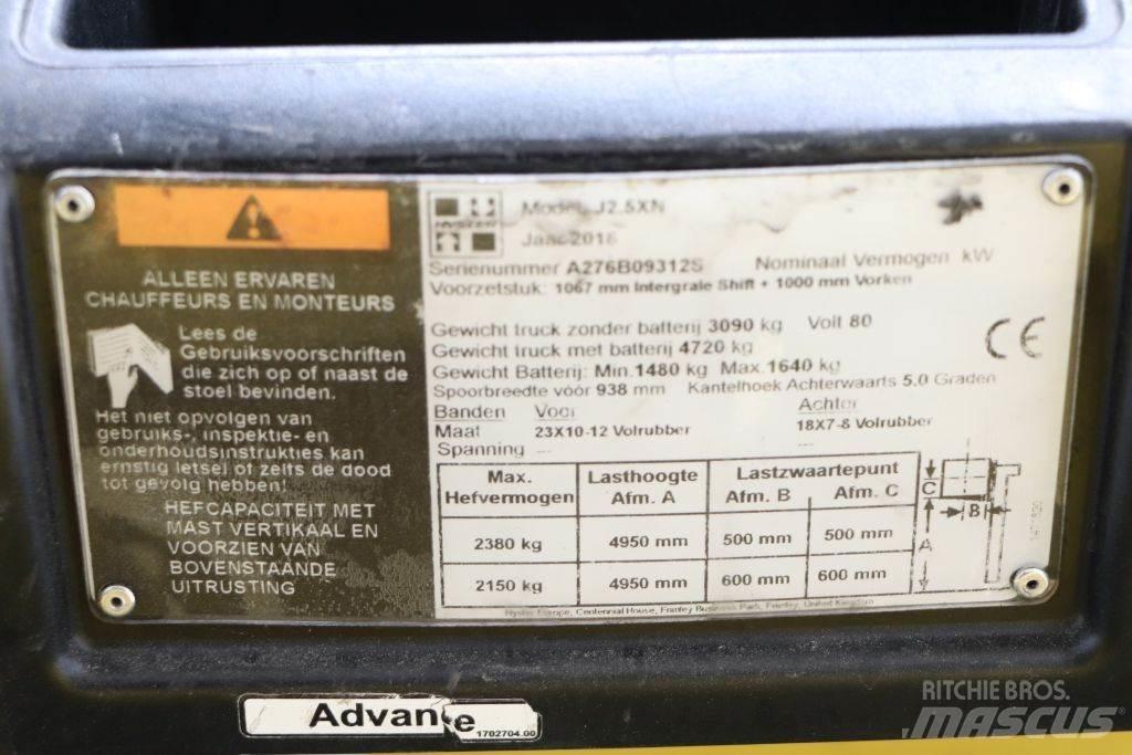 Hyster J2.5XN Elektrikli forkliftler