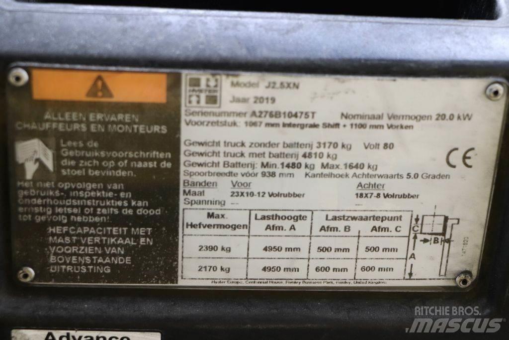 Hyster J2.5XN Elektrikli forkliftler