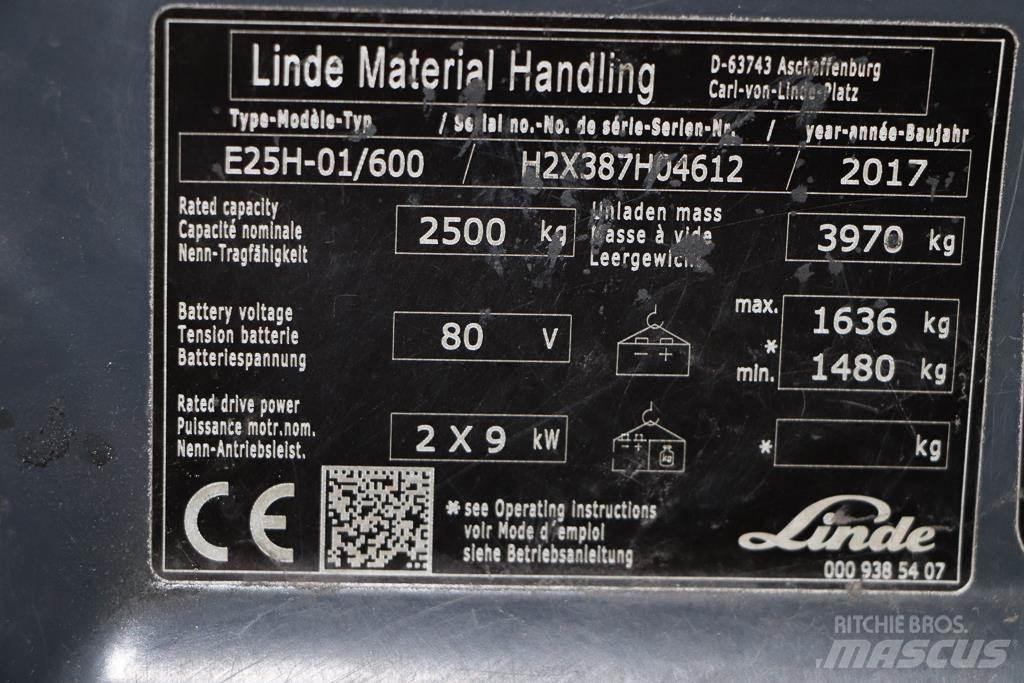 Linde E25H-01/600 Elektrikli forkliftler