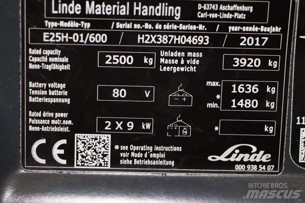 Linde E25H-01/600 Elektrikli forkliftler