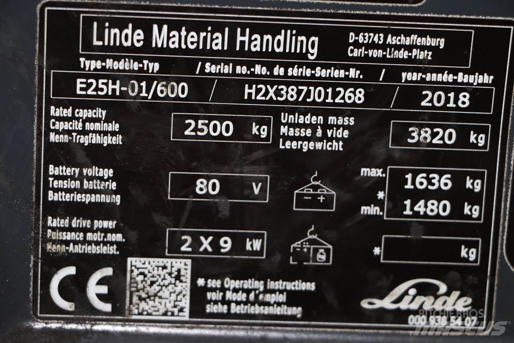 Linde E25H-01/600 Elektrikli forkliftler