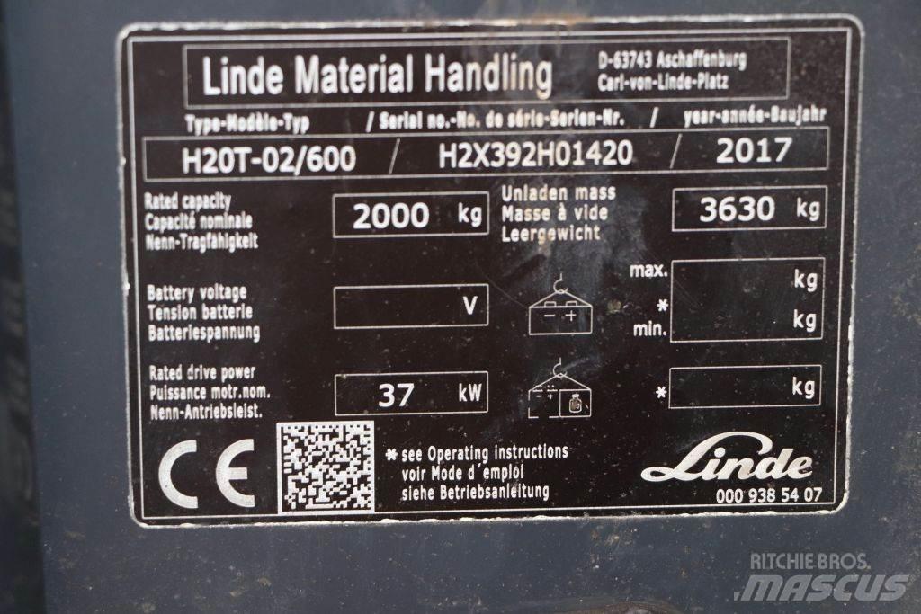 Linde H20T-02/600 LPG'li forkliftler