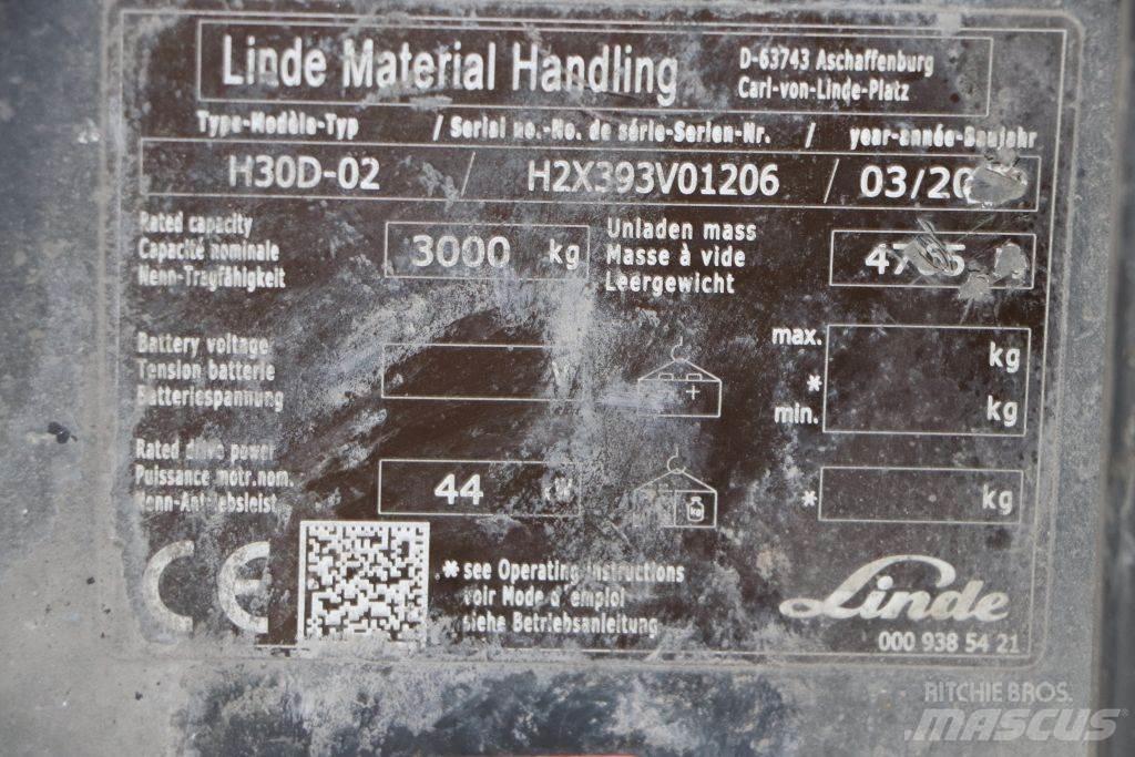 Linde H30D-02 Dizel forkliftler