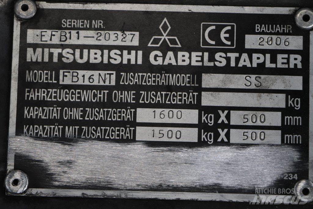 Mitsubishi FB16NT Elektrikli forkliftler