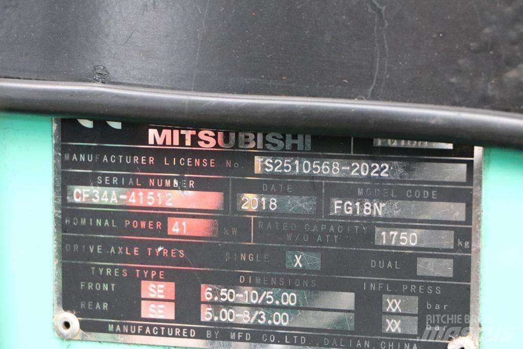 Mitsubishi FG18NT LPG'li forkliftler
