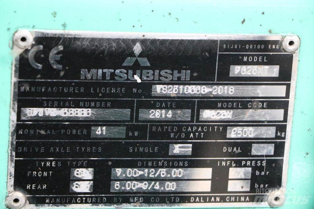 Mitsubishi FG25NT LPG'li forkliftler