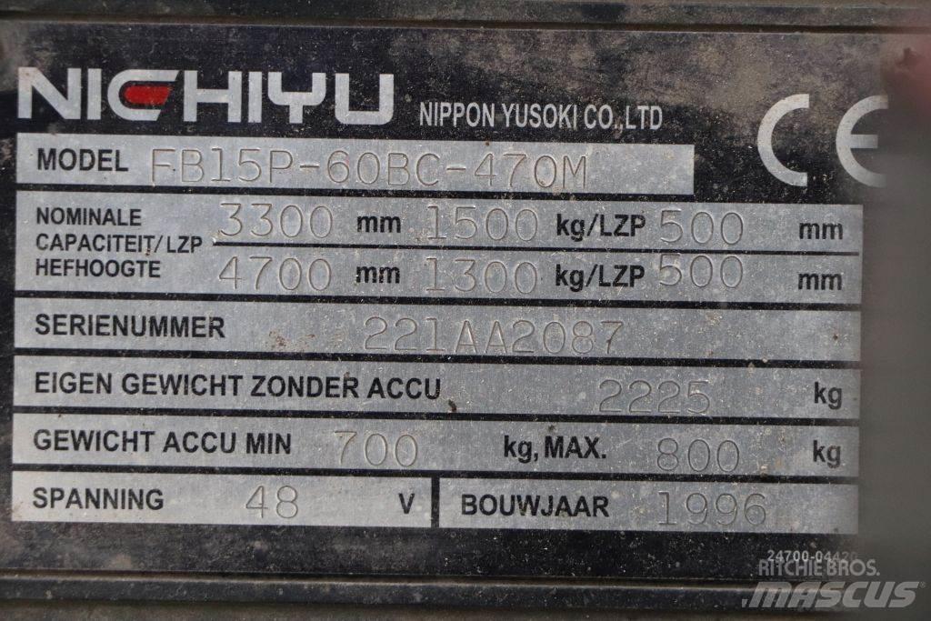 Nichiyu FB15P-60BC Elektrikli forkliftler