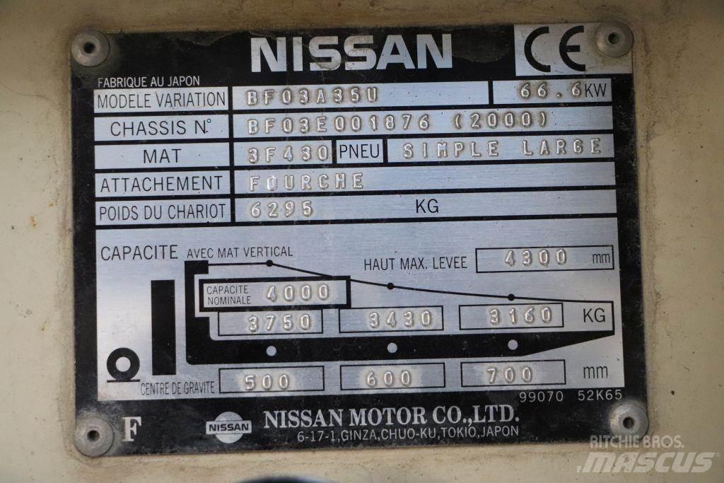 Nissan BF03A35U LPG'li forkliftler