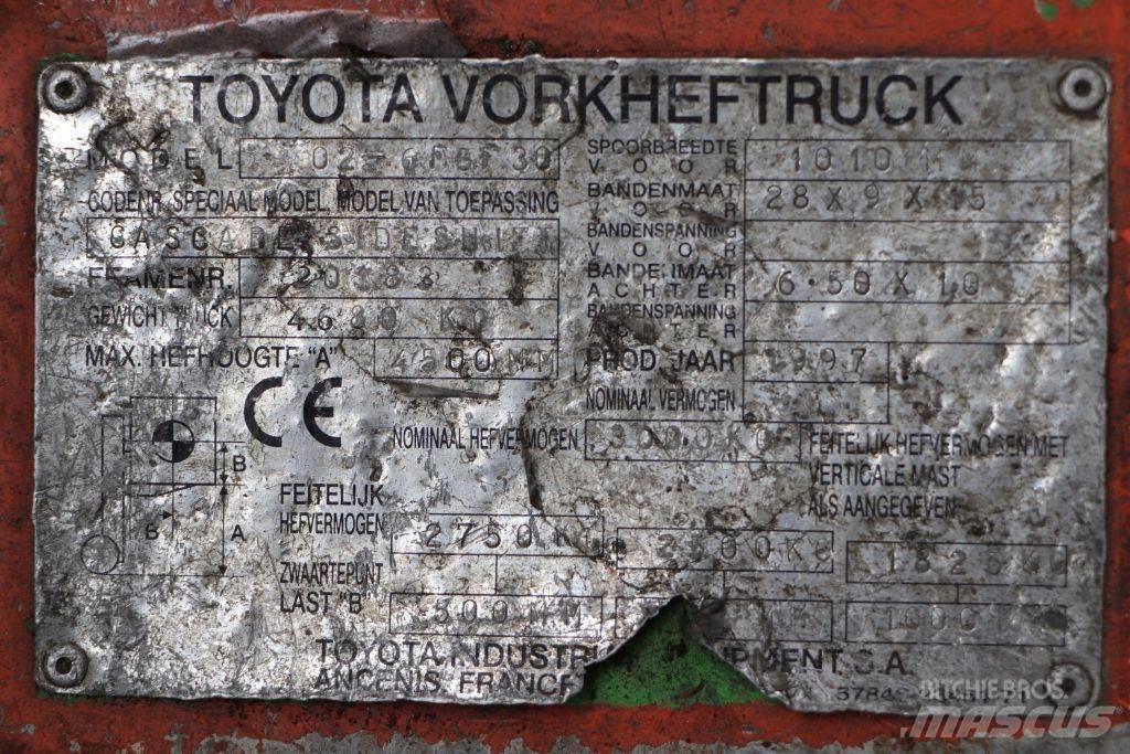 Toyota 02-6FGF30 LPG'li forkliftler
