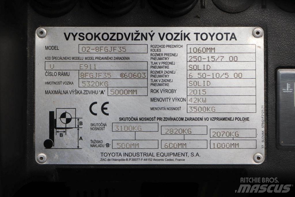Toyota 02-8FGJF35 LPG'li forkliftler