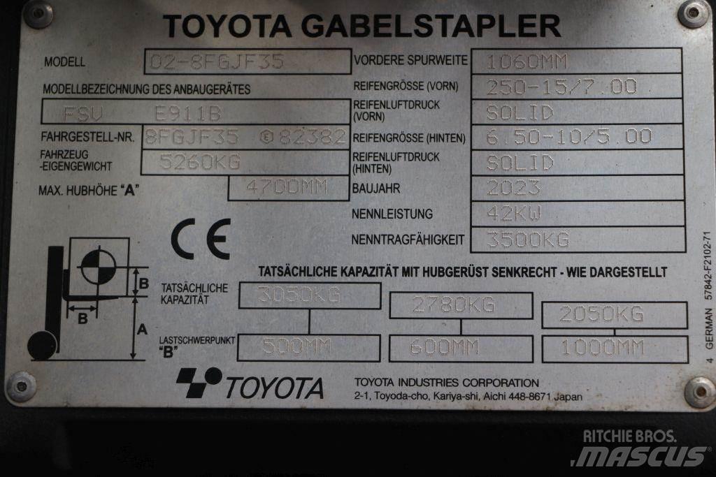 Toyota 02-8FGJF35 LPG'li forkliftler
