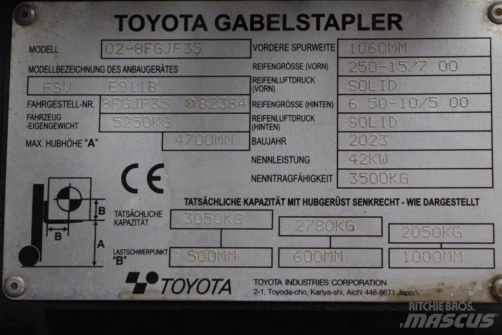 Toyota 02-8FGJF35 LPG'li forkliftler