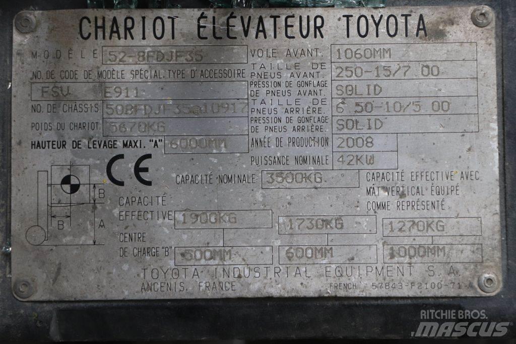Toyota 52-8FDJF35 Dizel forkliftler