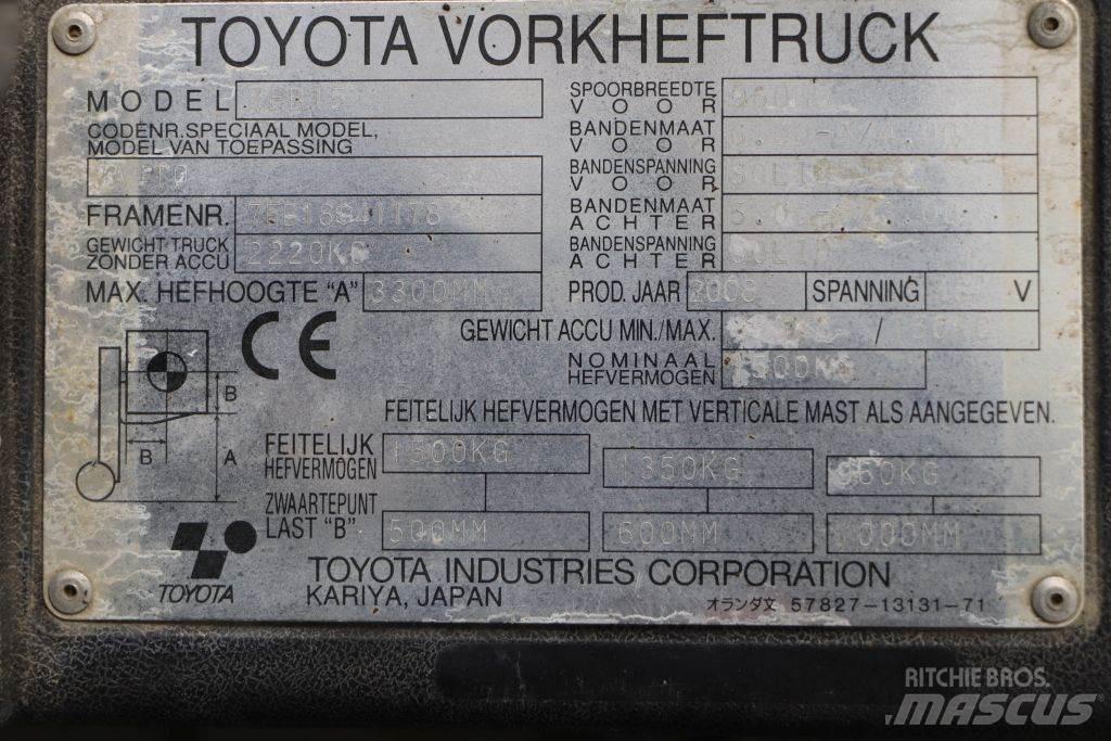 Toyota 7FB15 Elektrikli forkliftler