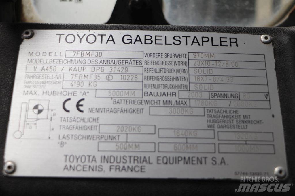 Toyota 7FBMF30 Elektrikli forkliftler
