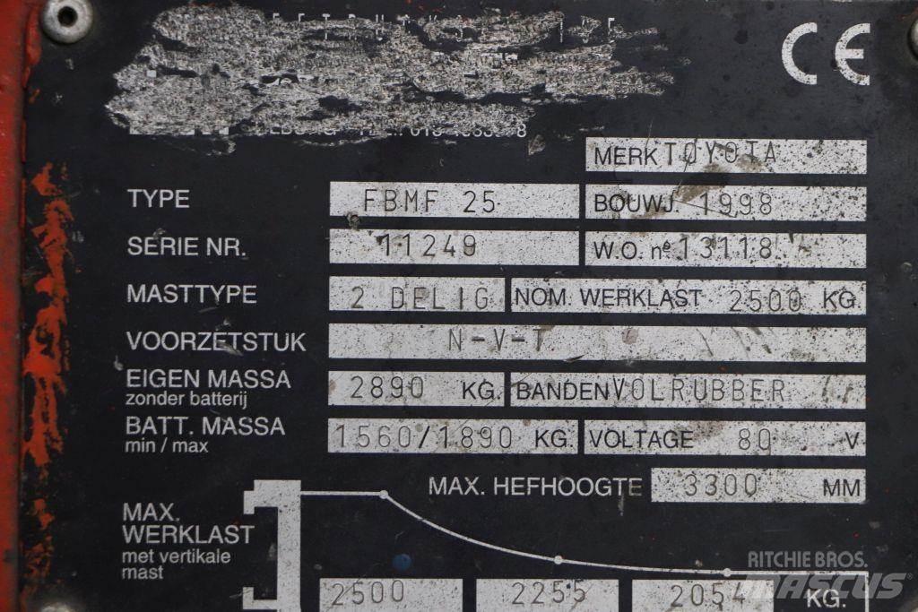 Toyota FBMF25 Elektrikli forkliftler