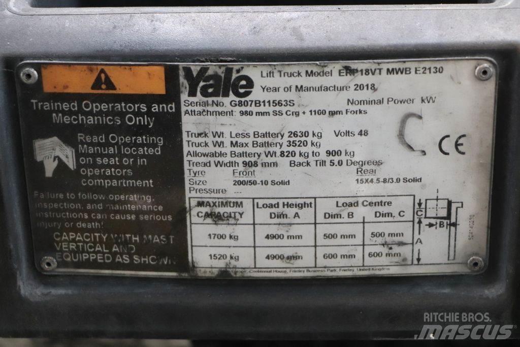 Yale ERP18VT Elektrikli forkliftler