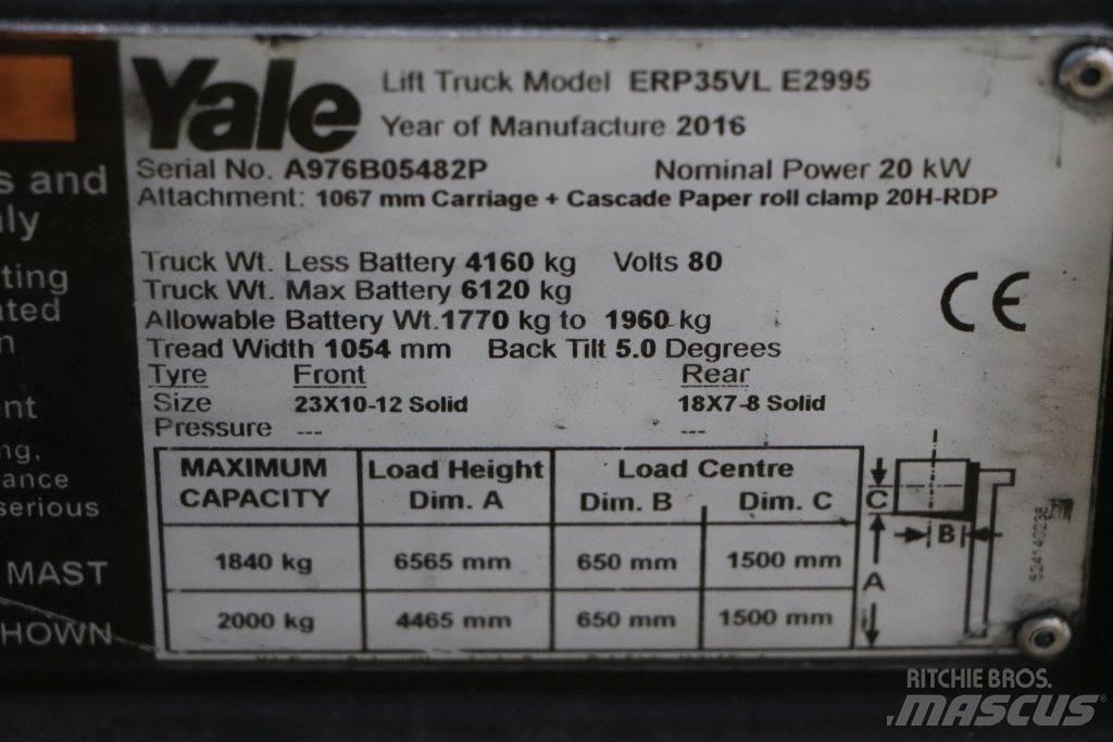 Yale ERP35VL Elektrikli forkliftler