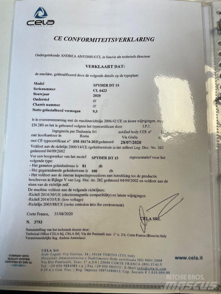 Cela DT 15 SOLD Körüklü personel platformları