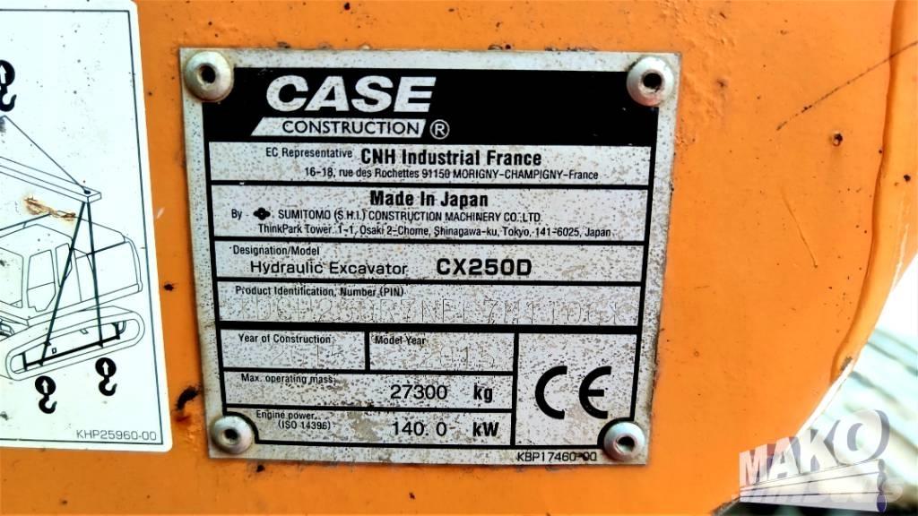 CASE CX 250 D Paletli ekskavatörler