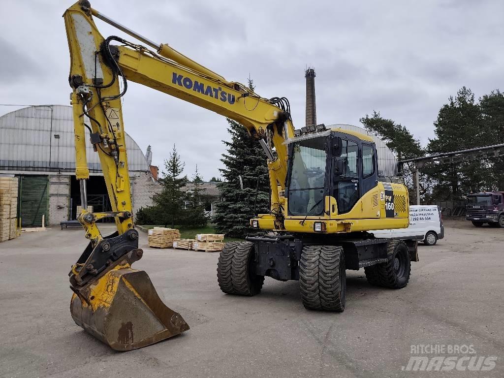 Komatsu PW 160-7E0 Lastik tekerli ekskavatörler