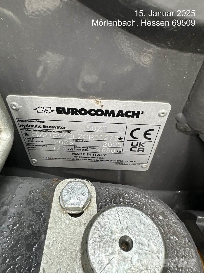 Eurocomach 50ZT Mini ekskavatörler, 7 tona dek