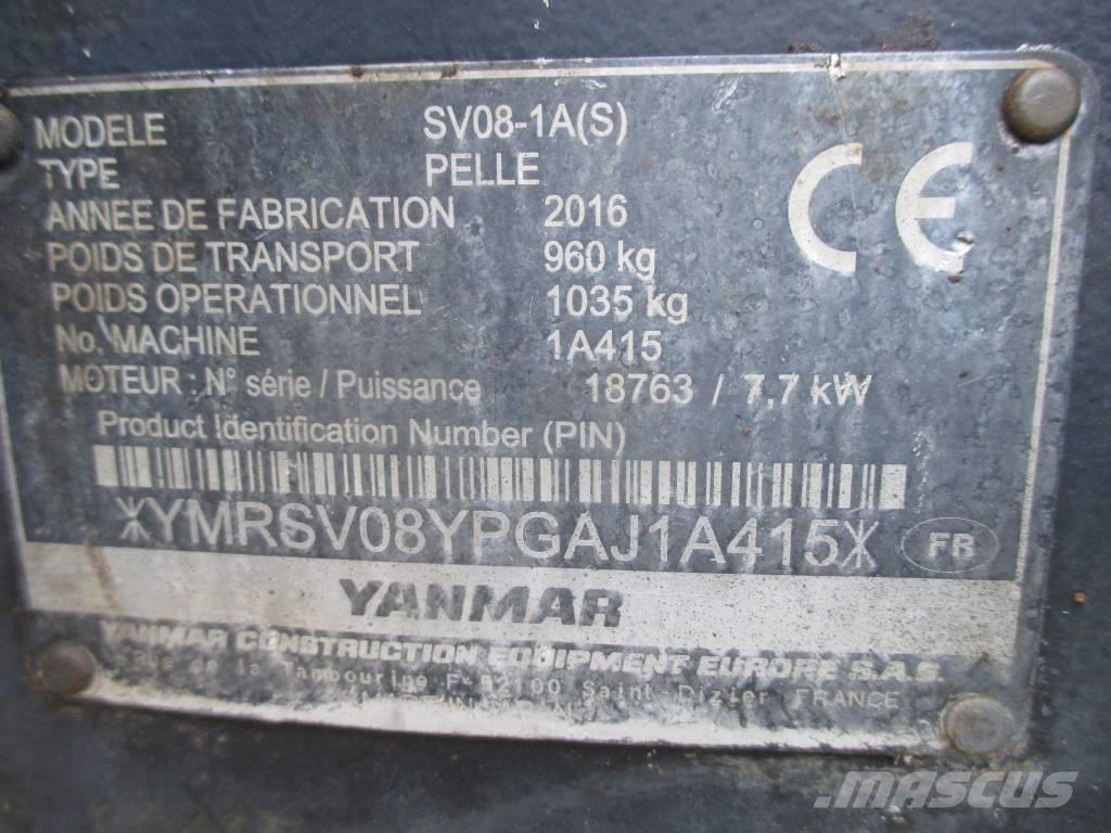 Yanmar SV 08-1 A Mini ekskavatörler, 7 tona dek