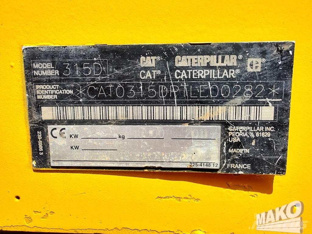CAT 315 D Paletli ekskavatörler