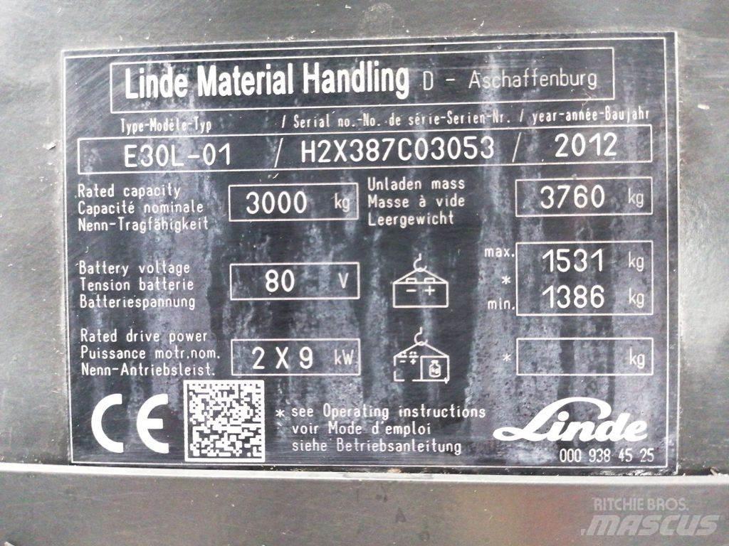 Linde E30L-01 Elektrikli forkliftler
