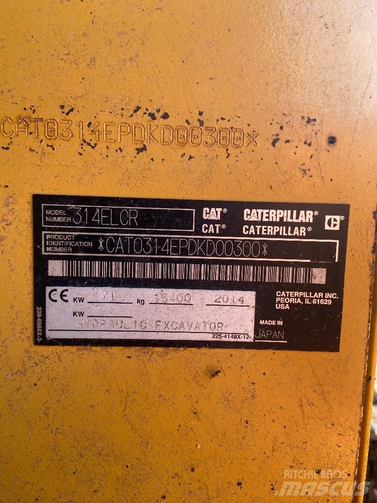 CAT 314 E LCR Paletli ekskavatörler