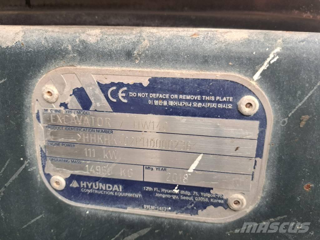 Hyundai HW 140 Lastik tekerli ekskavatörler