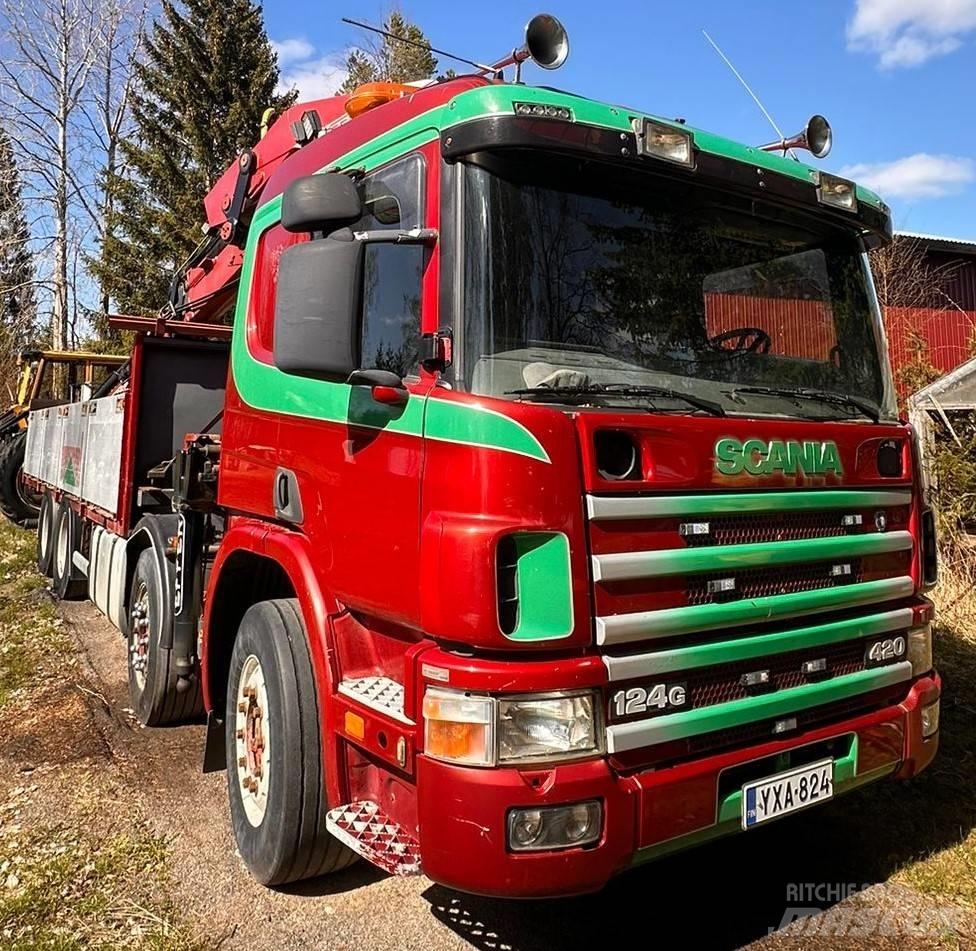 Scania P 124 GB Araç üzeri vinçler
