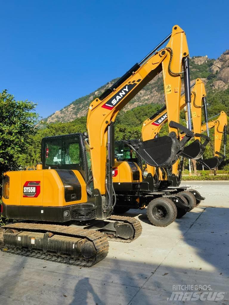 Sany sy55u Mini ekskavatörler, 7 tona dek