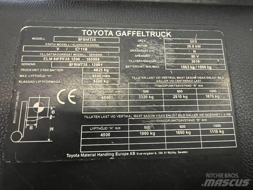 Toyota 8 FBMT 35 Elektrikli forkliftler