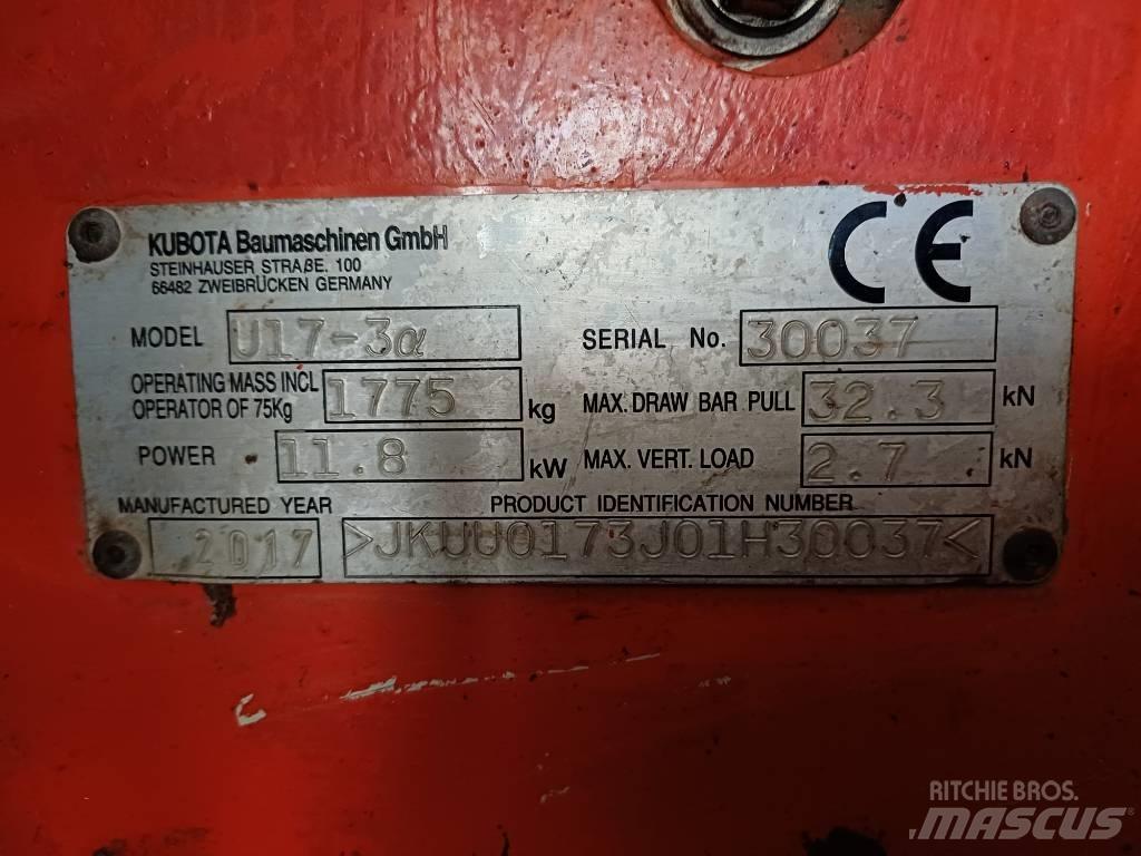 Kubota U 17-3 Mini ekskavatörler, 7 tona dek