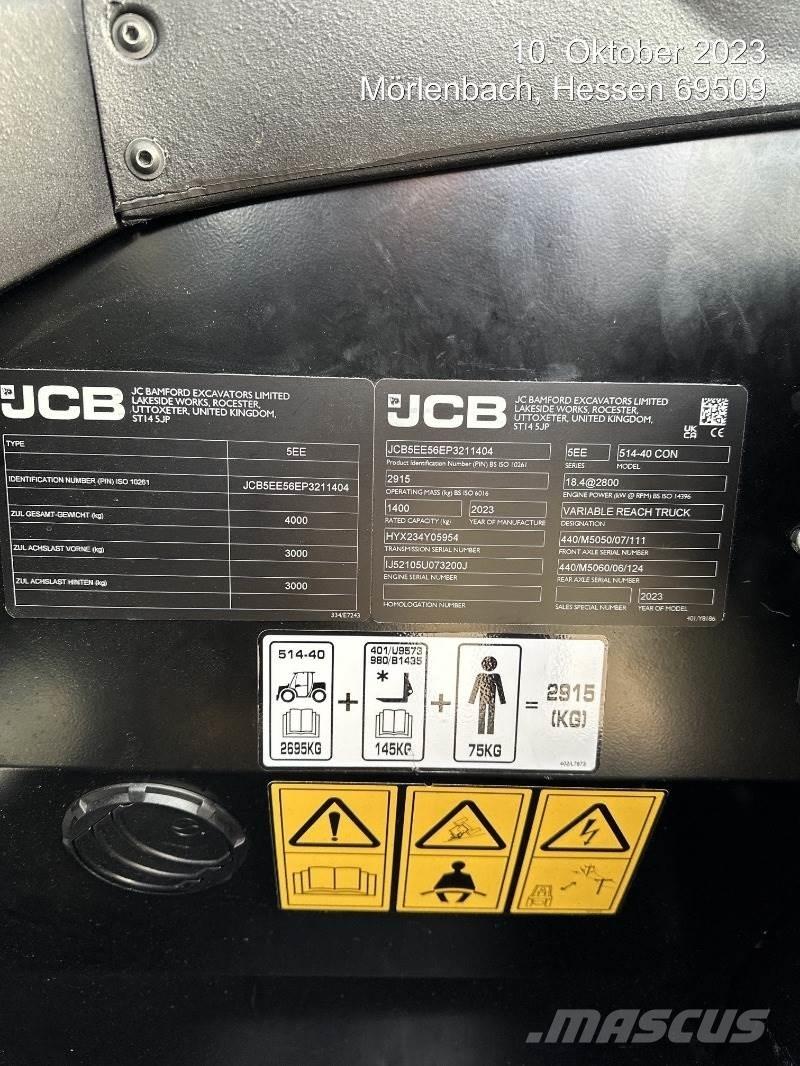 JCB 514-40 CON Teleskopik yükleyiciler