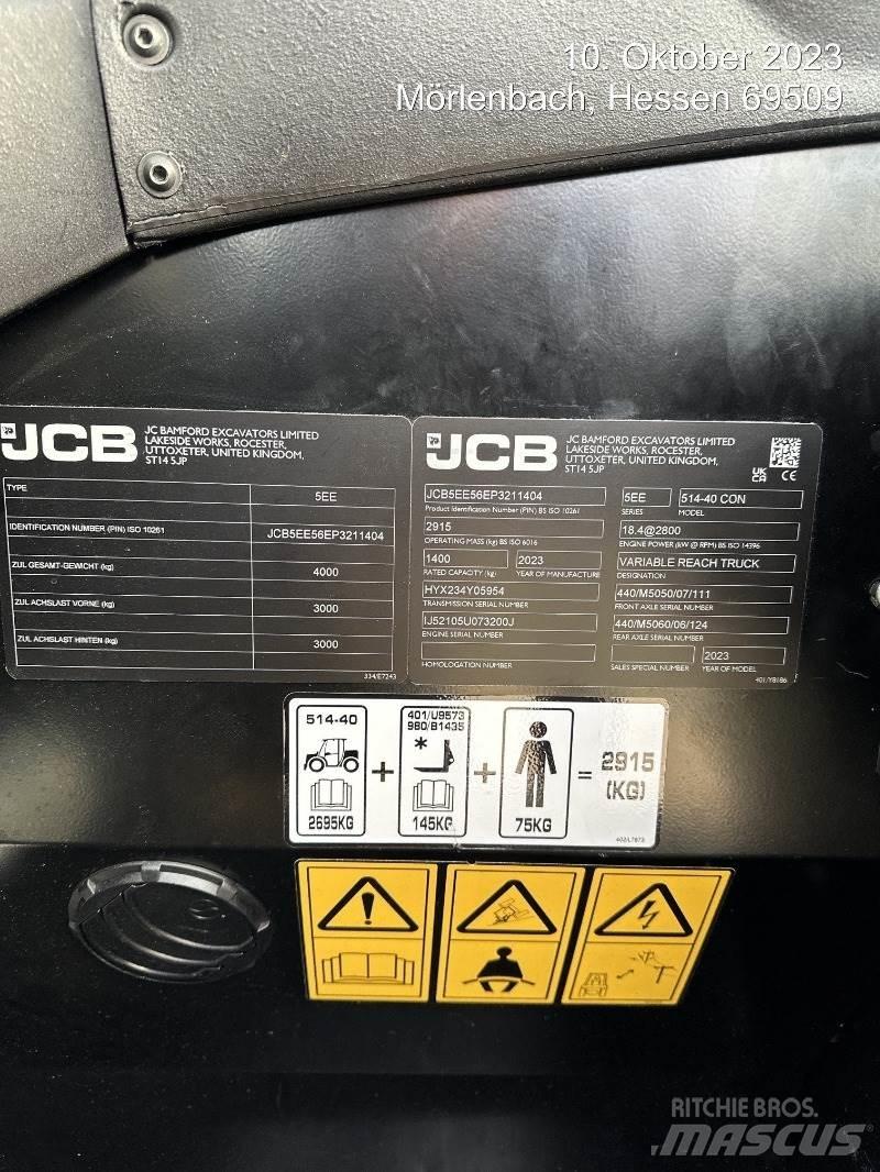 JCB 514-40 CON Teleskopik yükleyiciler